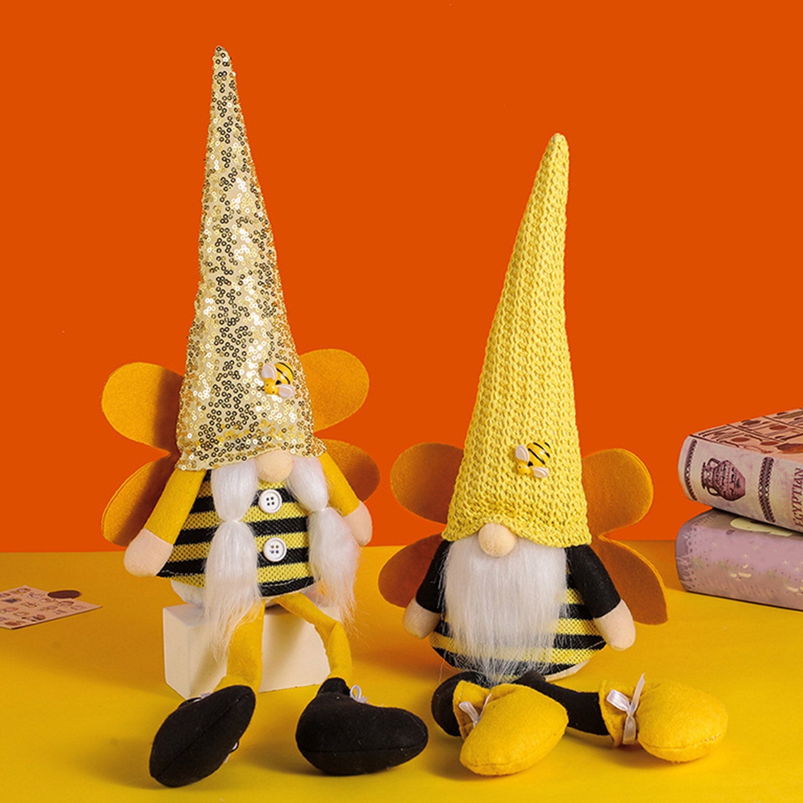 Handmade Bee Gnome Doll Family With Wings