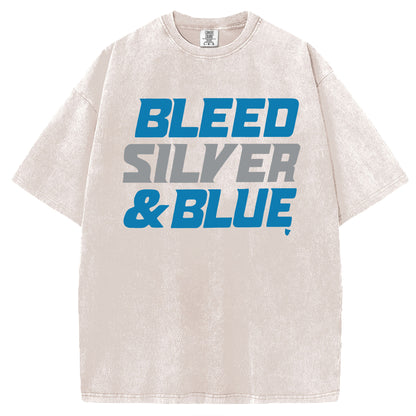Detroit Football: Bleed Silver & Blue T-shirt/Sweatshirt