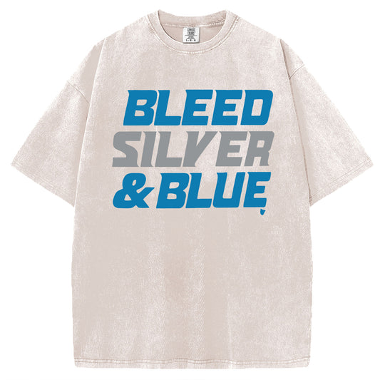 Detroit Football: Bleed Silver & Blue T-shirt/Sweatshirt