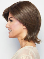 Women's Short Straight Hair Dark Brown Wig