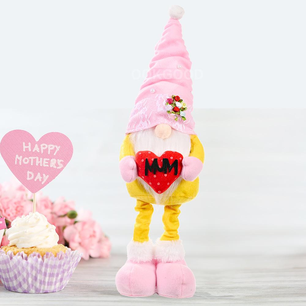 Lovely Plush Gnome With Love Heart For Mother's Day Gift