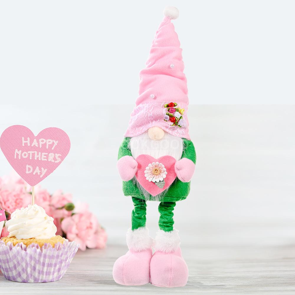 Lovely Plush Gnome With Love Heart For Mother's Day Gift