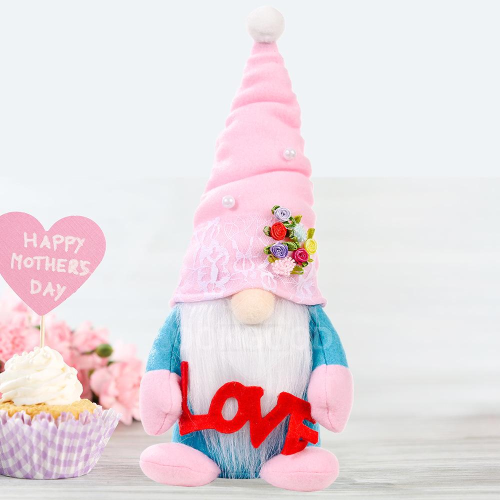 Lovely Plush Gnome With Love Heart For Mother's Day Gift