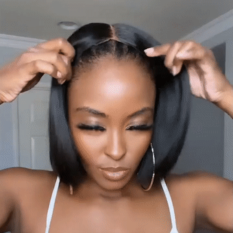 Glueless Brazilian Straight Hai Bob Wigs Lady Wig