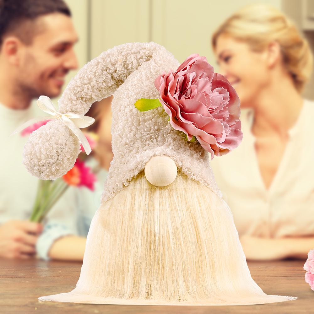 Handmade Carnations Gnome For Mother's Day Gift