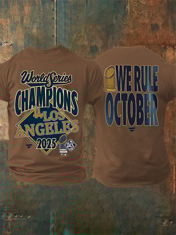 Men's   champion Baseball Print Casual  T-Shirt