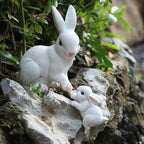 2Pcs Rabbit Garden Statue Animal Figurines