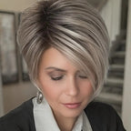 Side-Swept Bangs Short Straight Hair Wig