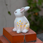 Solar Powered Light-Up Rabbit Figurine