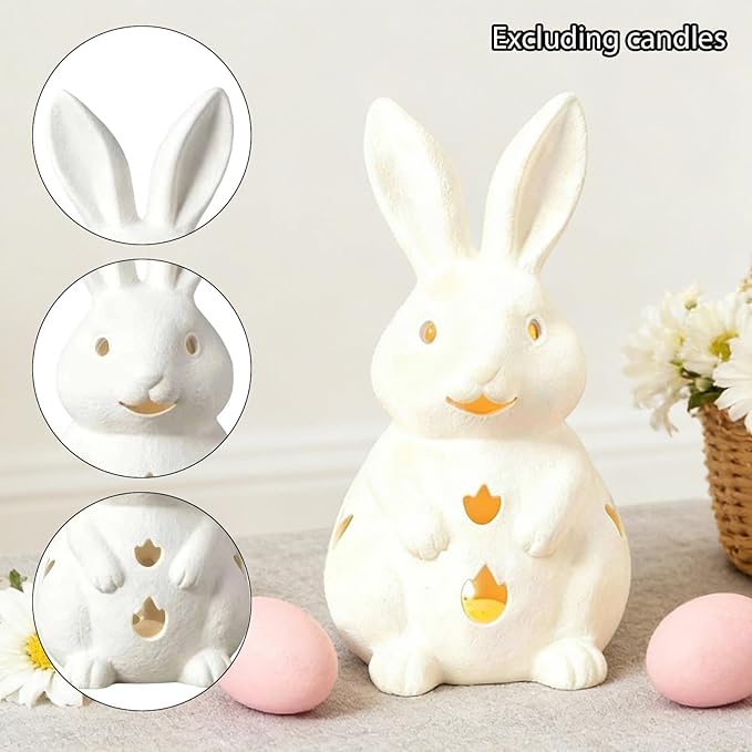 Easter Bunny Candle Holder Home Decoration Ornament
