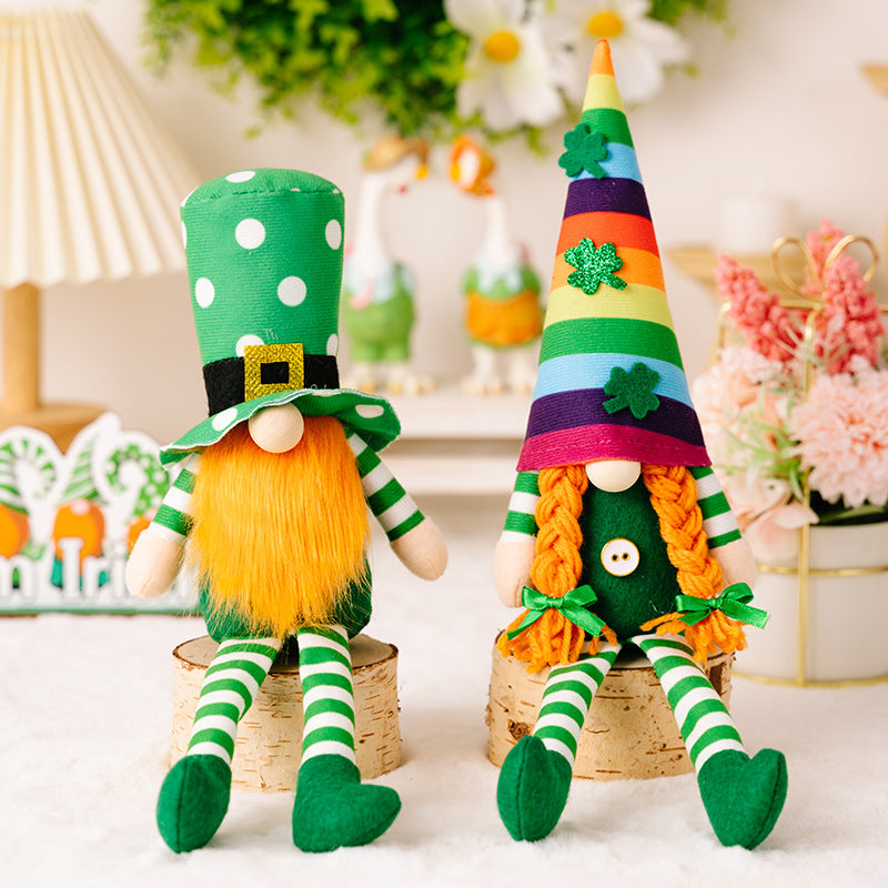 St Patrick's Day Gnomes Plush Decoration