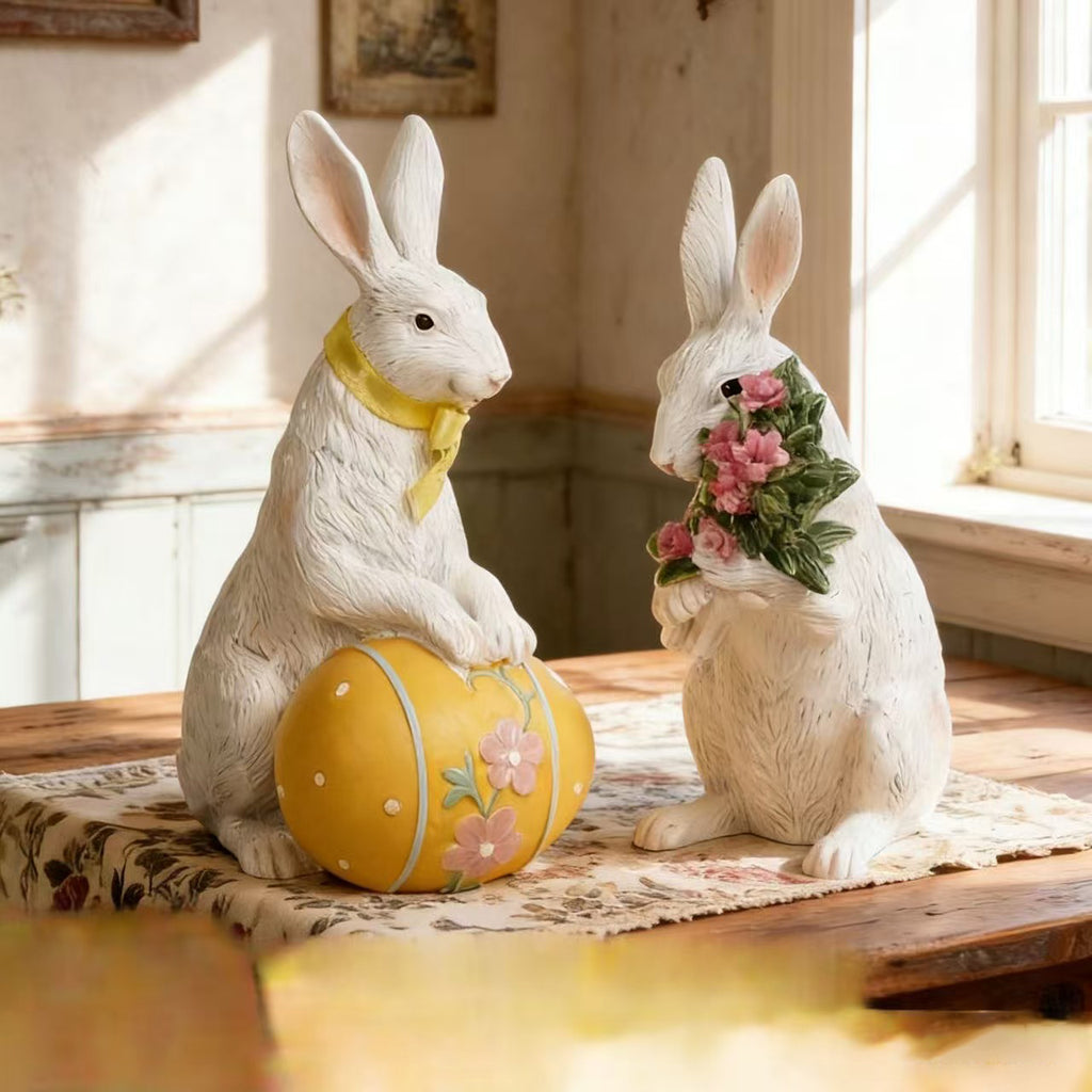 Adorable Resin Easter Bunny Decorations