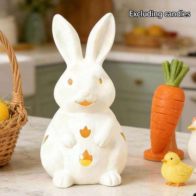 Easter Bunny Candle Holder Home Decoration Ornament