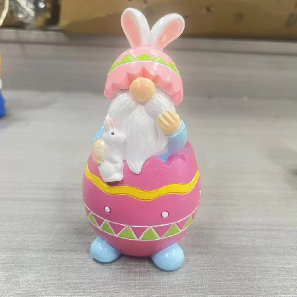 Colorful Eggshell Gnome Bunny Easter Decorations