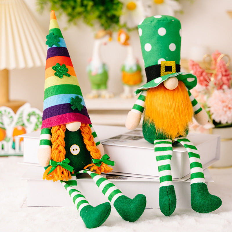 St Patrick's Day Gnomes Plush Decoration