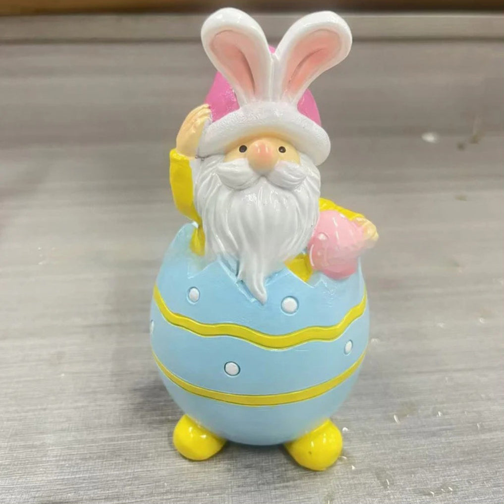 Colorful Eggshell Gnome Bunny Easter Decorations