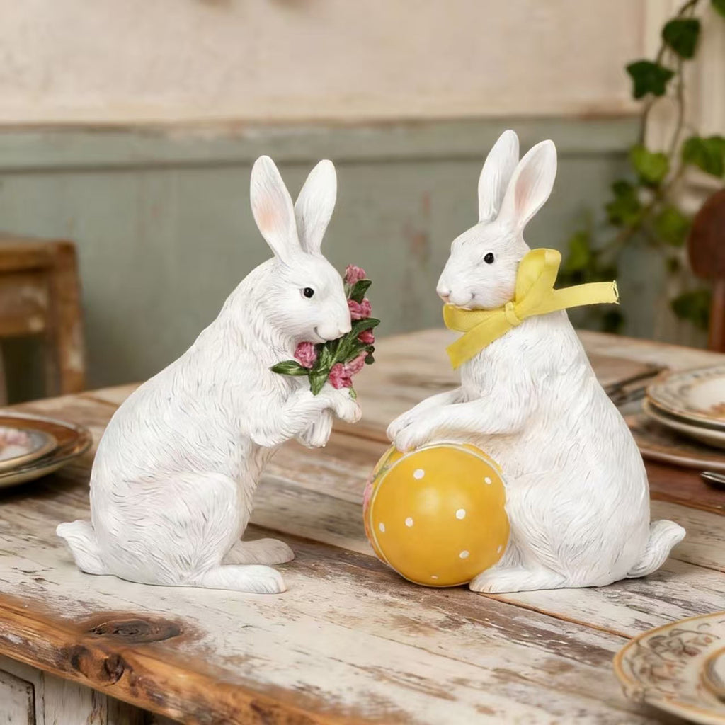 Adorable Resin Easter Bunny Decorations