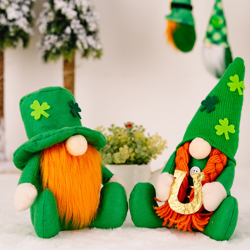 St Patrick's Day Gnomes Plush Decoration