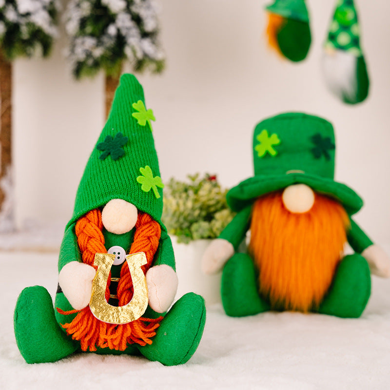 St Patrick's Day Gnomes Plush Decoration