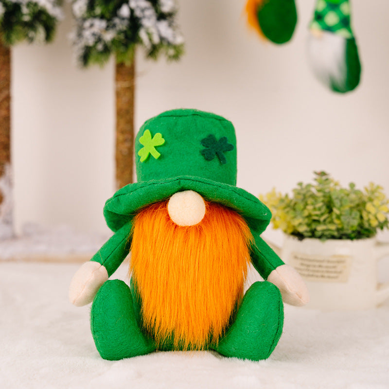 St Patrick's Day Gnomes Plush Decoration