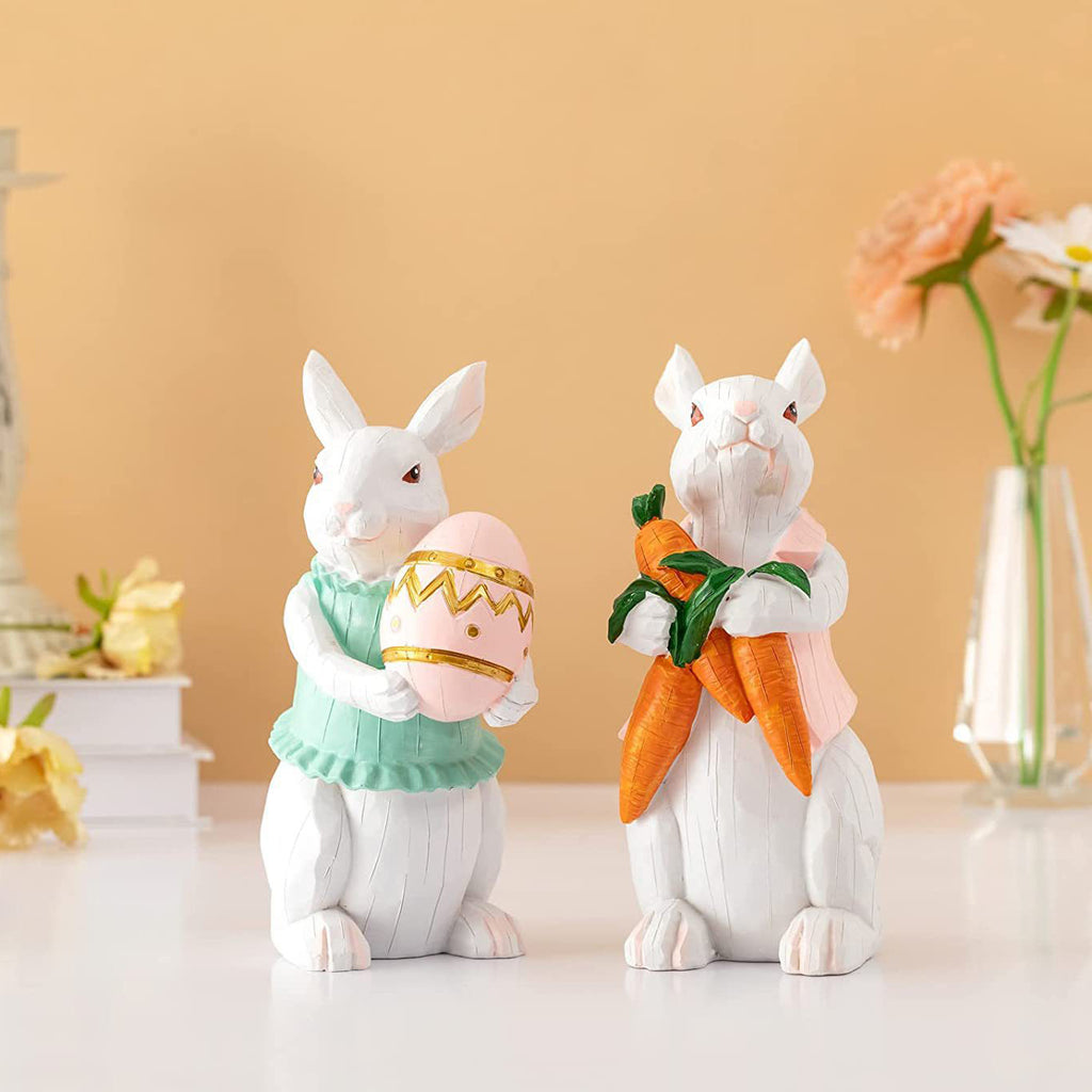 Adorable Resin Easter Bunny Decorations