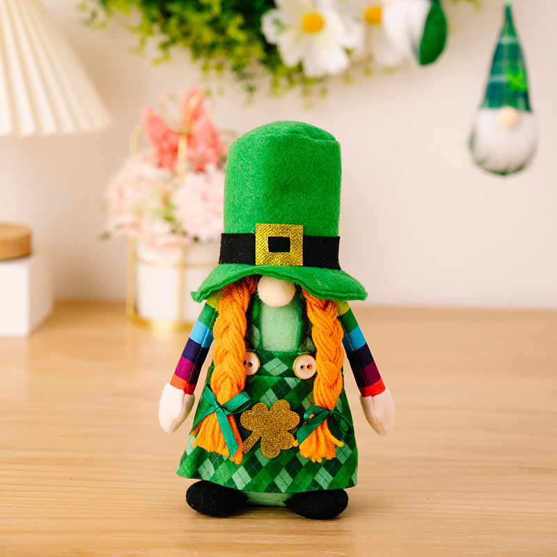St Patrick's Day Gnomes Plush Decoration