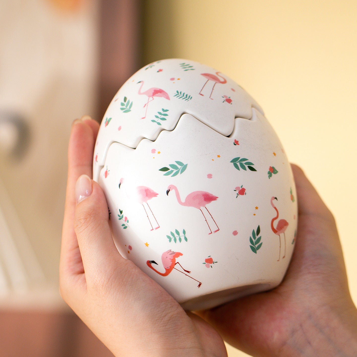Easter Flamingo Egg Storage Jar