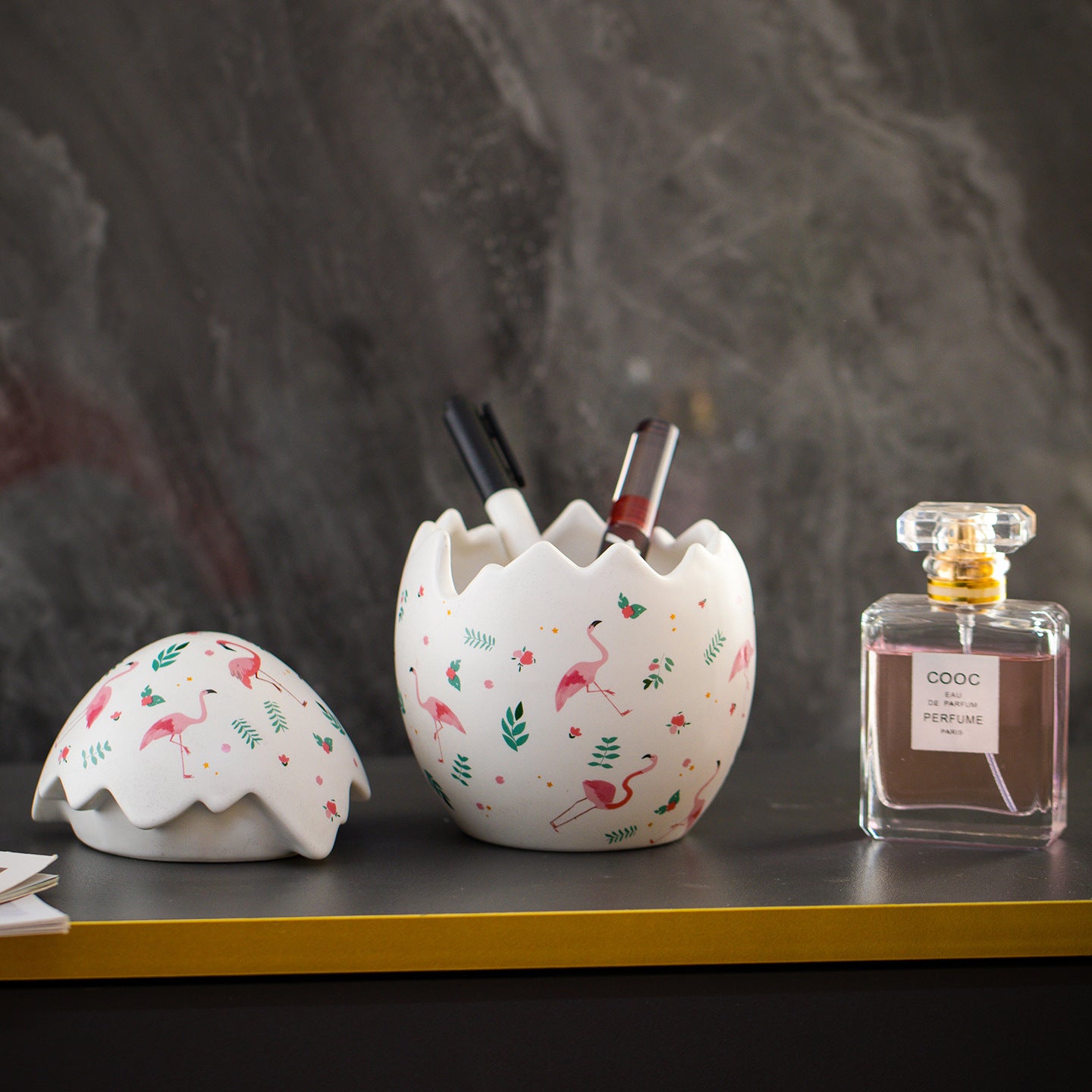 Easter Flamingo Egg Storage Jar