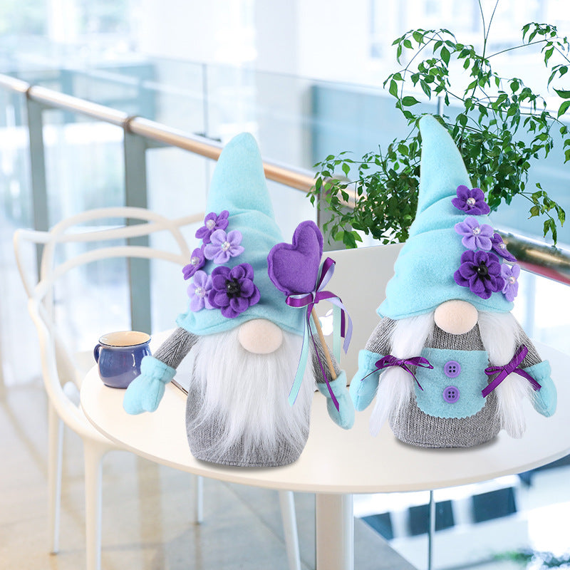 Purple Flower Hat Gnomes