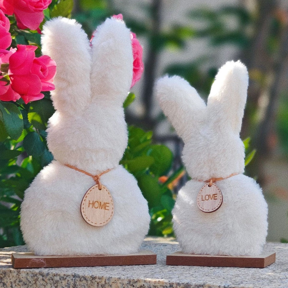 Decorative figures "Fluffy Bunnies", 2 pieces