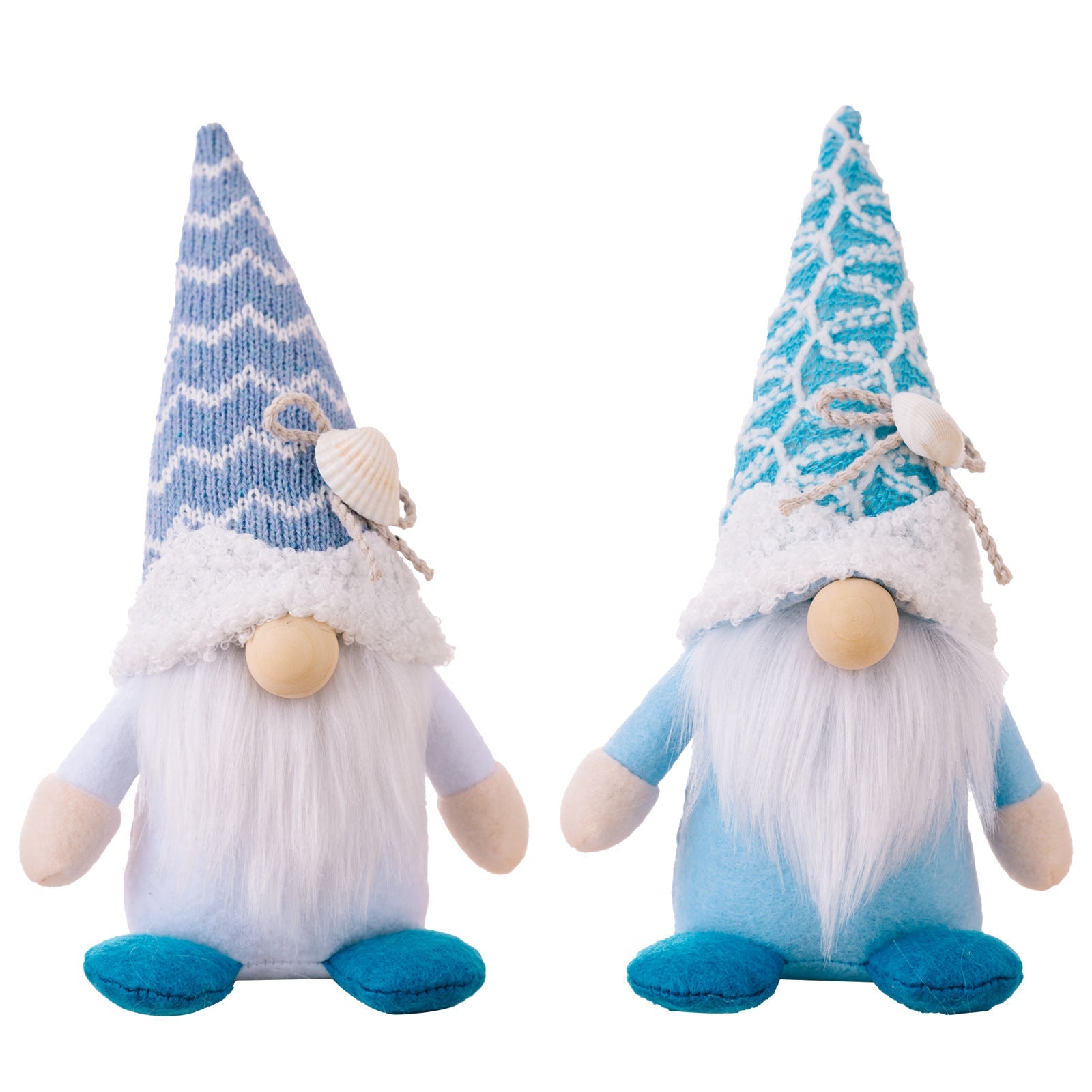 Summer Ocean Gnomes with Knitted Shell Hat