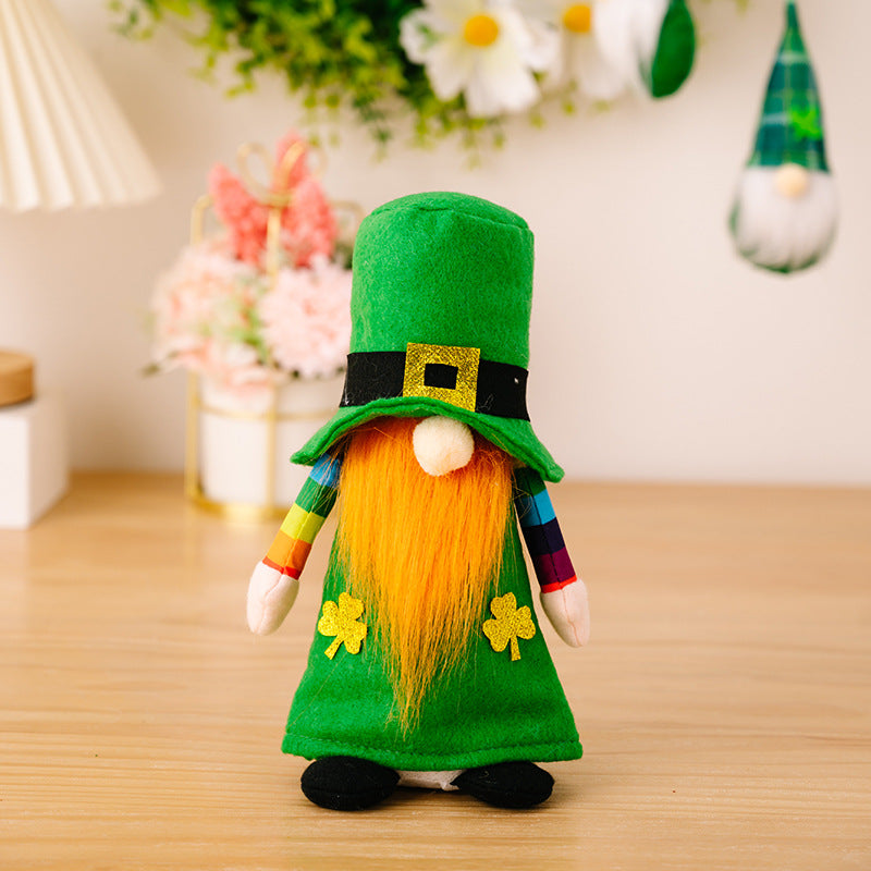 St Patrick's Day Gnomes Plush Decoration