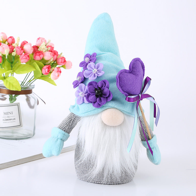 Purple Flower Hat Gnomes