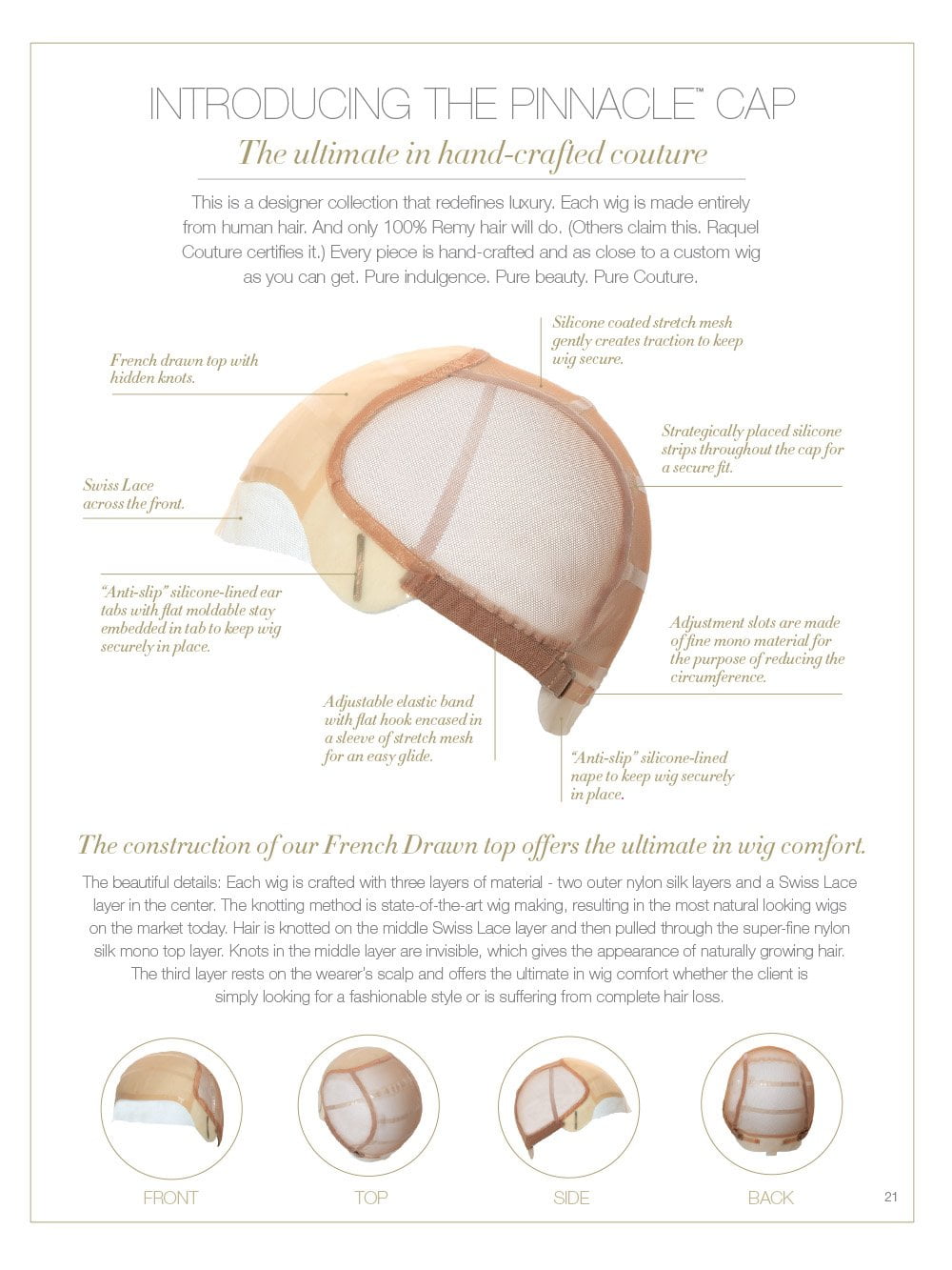 Glamour and More | Remy Human Hair Lace Front Wig (Hand-Tied)