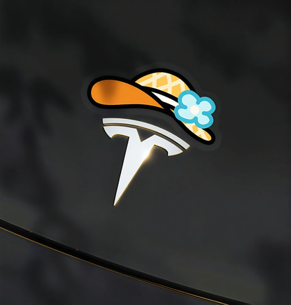 (💝Buy one get one free💝)Reusable car logo Christmas hat stickers!