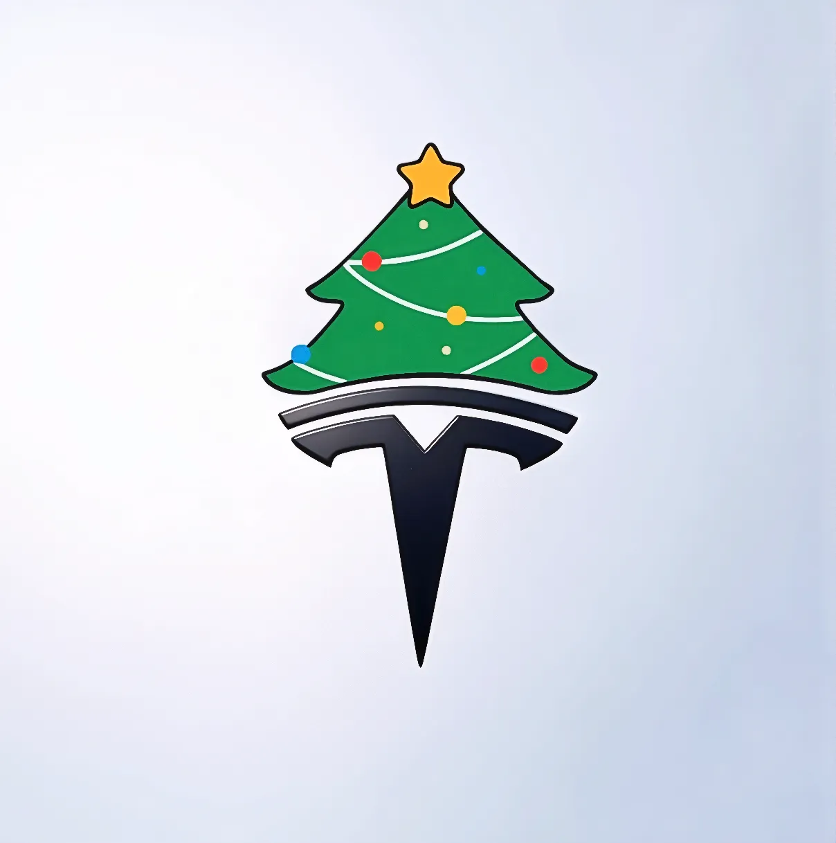 (💝Buy one get one free💝)Reusable car logo Christmas hat stickers!