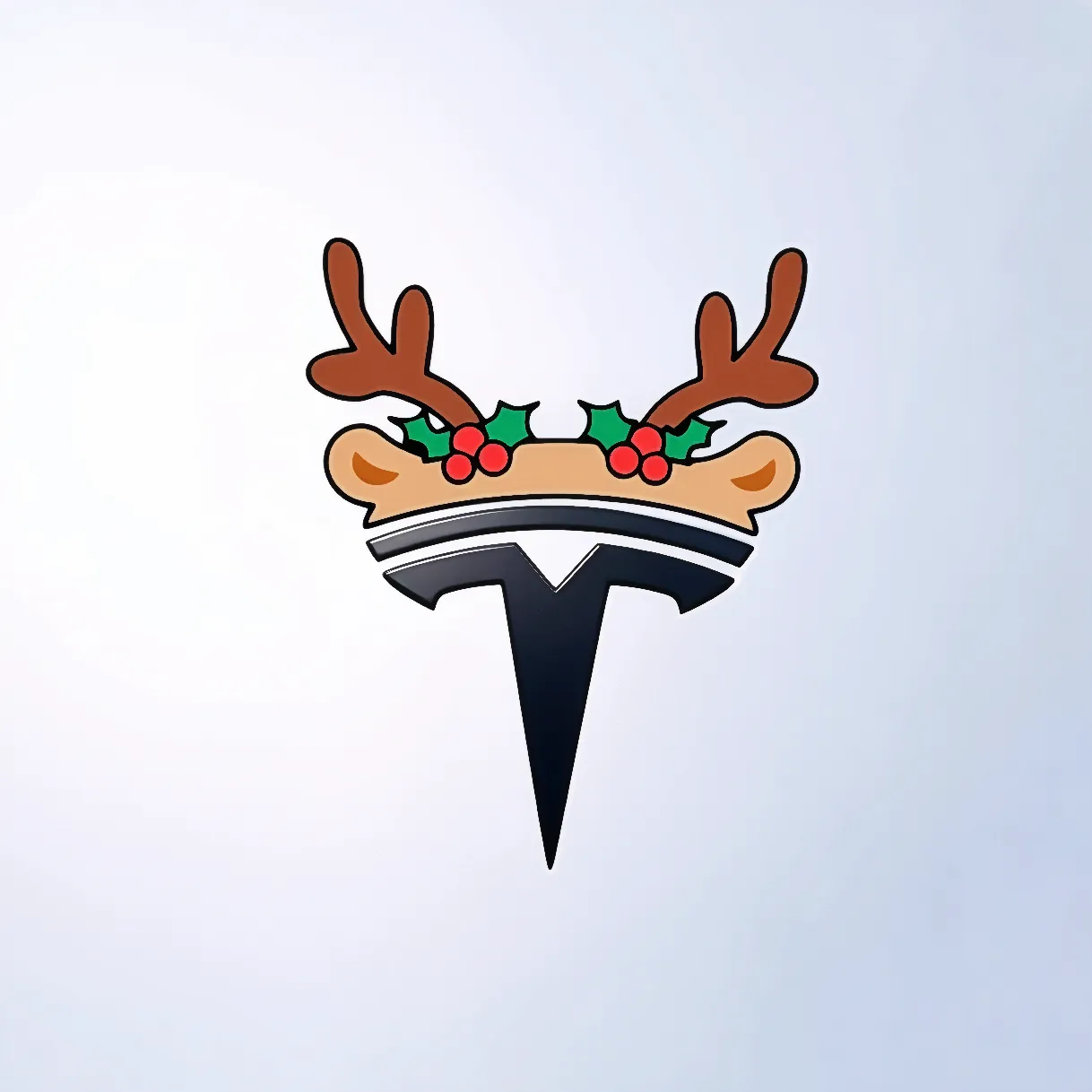 (💝Buy one get one free💝)Reusable car logo Christmas hat stickers!