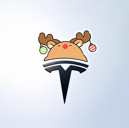 (💝Buy one get one free💝)Reusable car logo Christmas hat stickers!