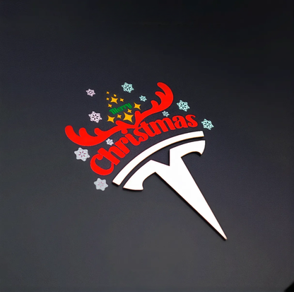 (💝Buy one get one free💝)Reusable car logo Christmas hat stickers!