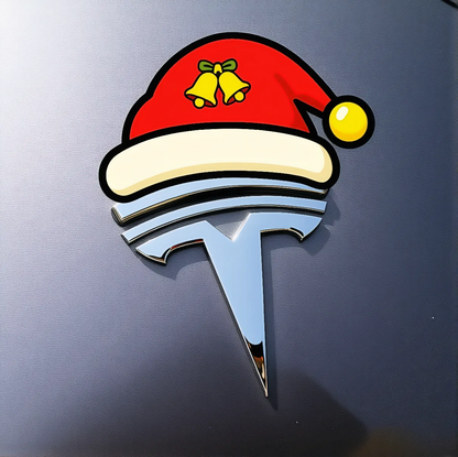 (💝Buy one get one free💝)Reusable car logo Christmas hat stickers!