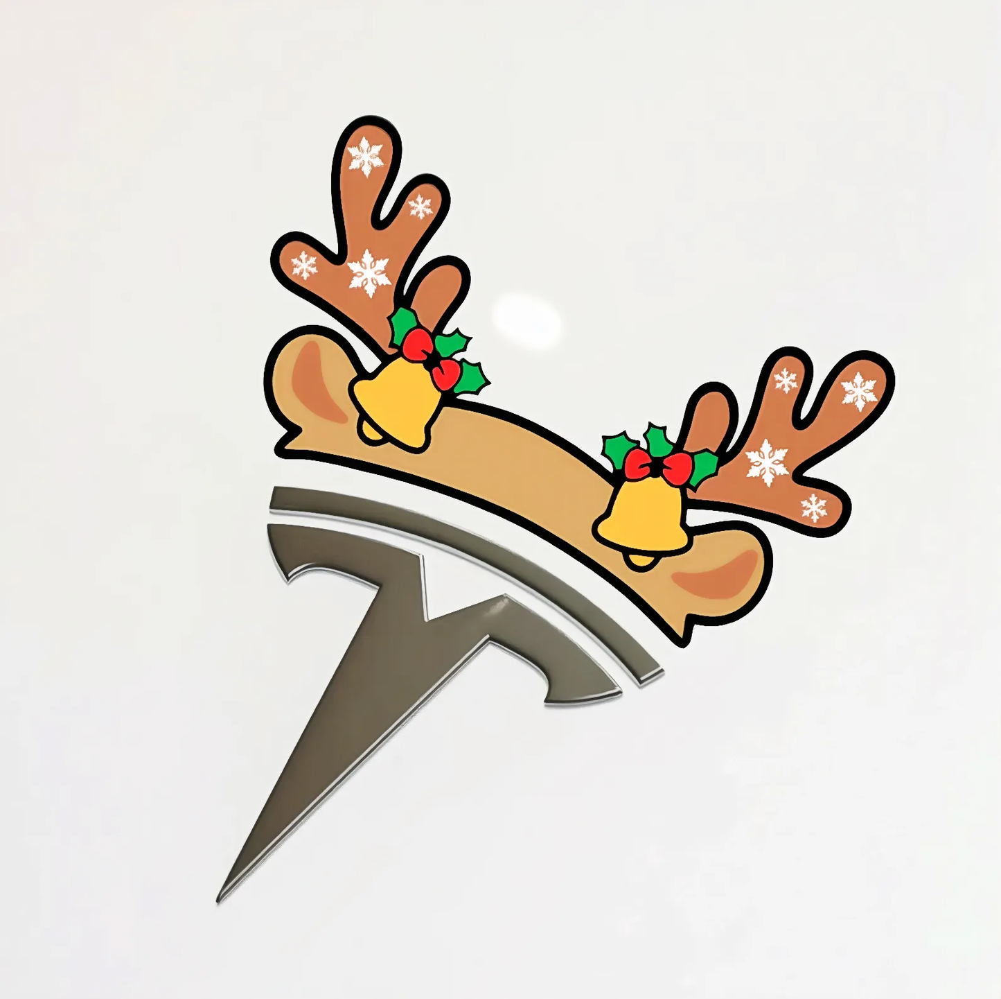 (💝Buy one get one free💝)Reusable car logo Christmas hat stickers!