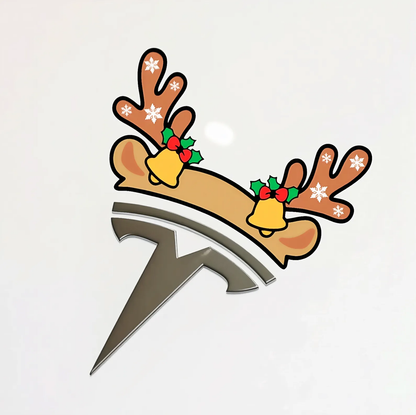 (💝Buy one get one free💝)Reusable car logo Christmas hat stickers!