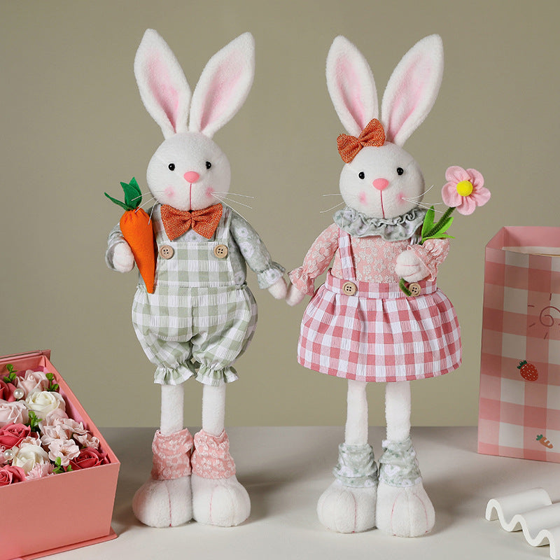 Expandable Legs Easter Rabbit Figurine