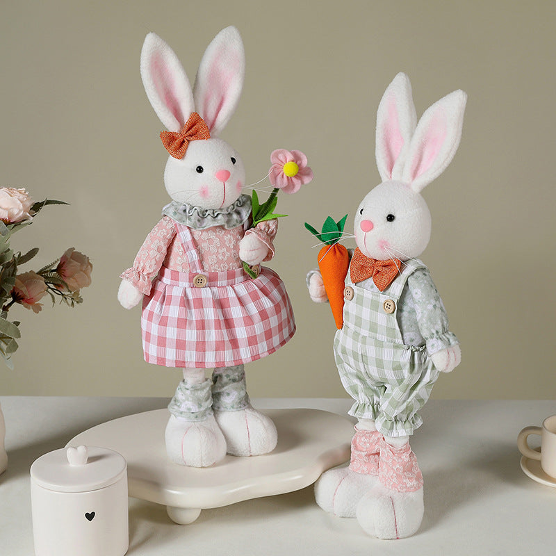 Expandable Legs Easter Rabbit Figurine