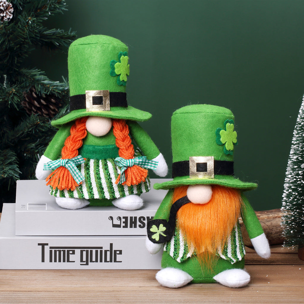 St Patrick's Day Gnomes Plush Decorations