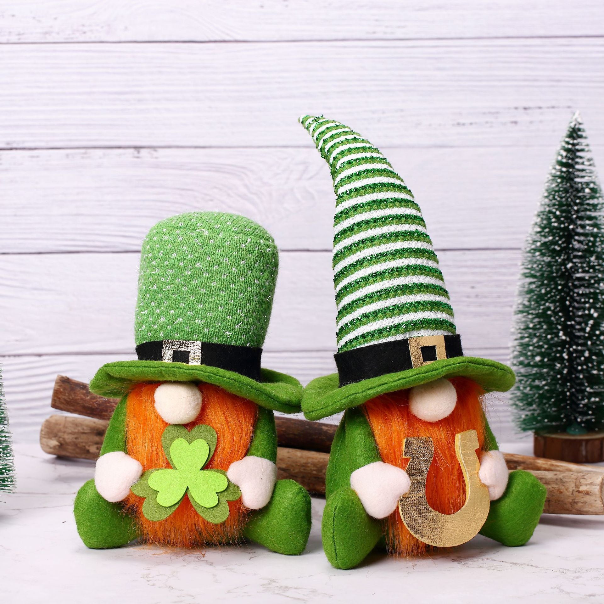St.Patricks Day Decorations Gnome Plush