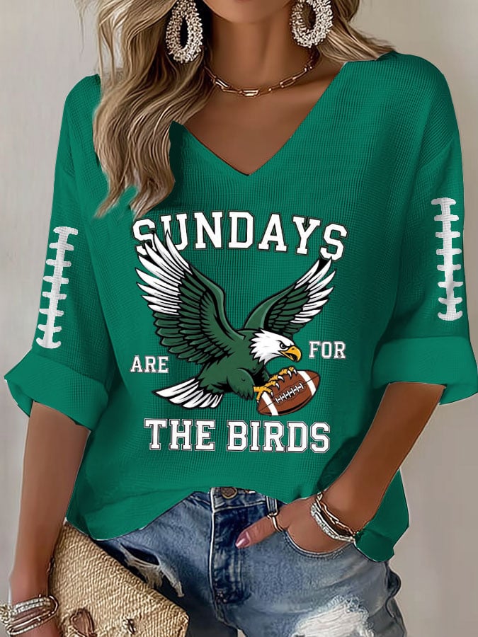 Women's Football Casual Printed Short-Sleeve T-Shirt