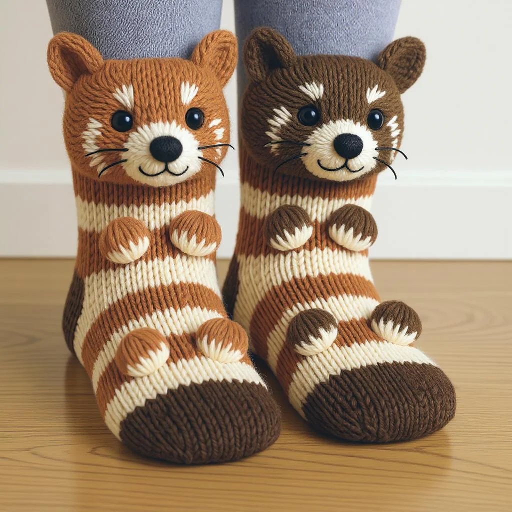 🎁Cosy 3D Knit Animal Socks, Cute & Comfy for You or a Lovely Gift 💝