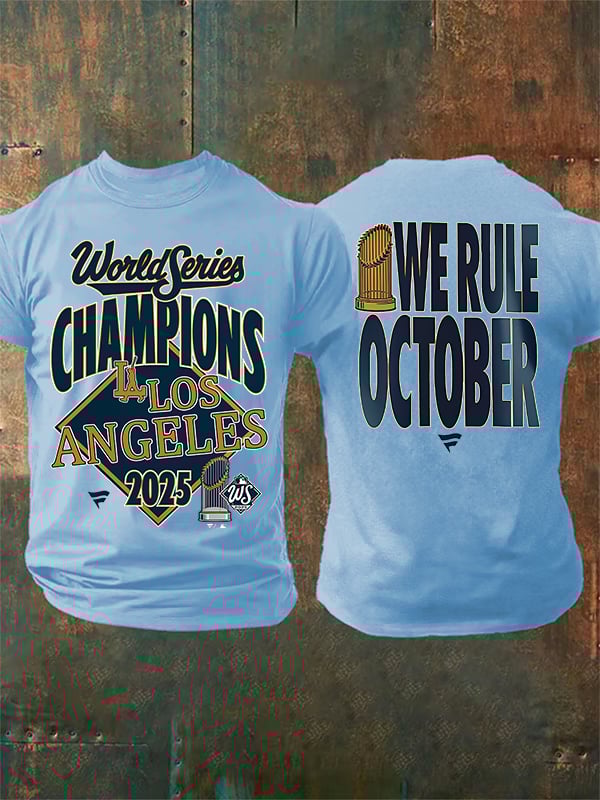 Men's   champion Baseball Print Casual  T-Shirt