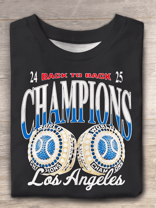 Women's baseball team crew neck printed sweatshirt